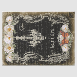 Lumière et Pivoines Chandelier & Peonies Decoupage Tissue Paper