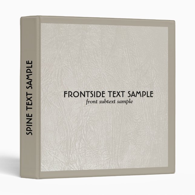 Lumière Gris Faux Cuir Look Avery Classeur 3 (Devant/Côté)