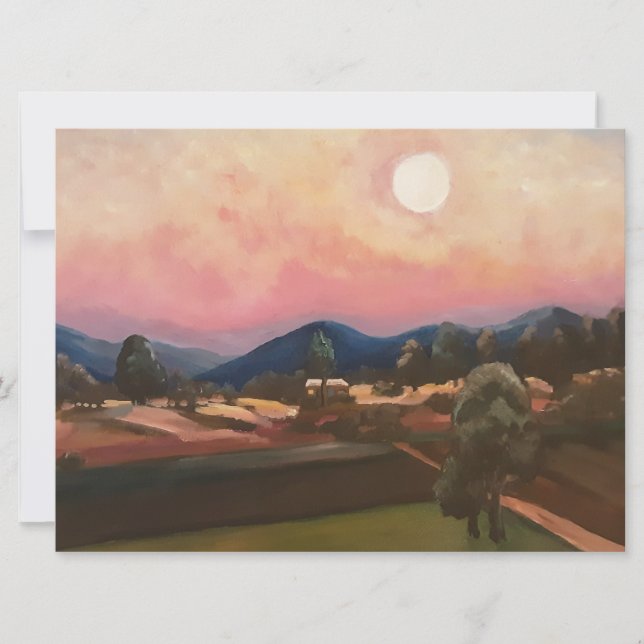 Lumière sur la lune dans la carte de campagne (Devant)