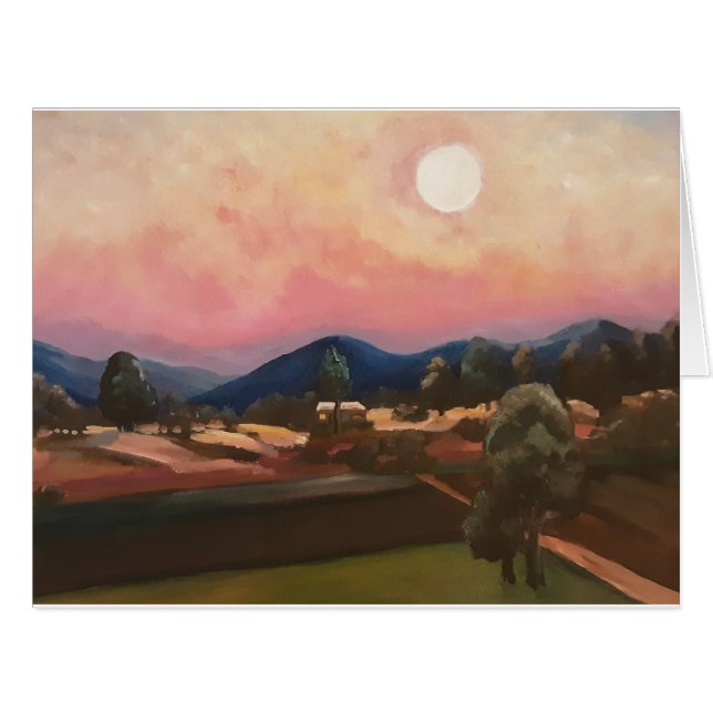 Lumière sur la lune dans la carte de campagne (Devant horizontal)