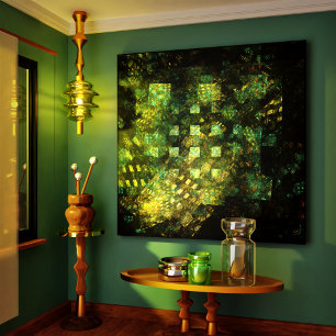 Lumières dans la ville Abstraite toile enveloppée 