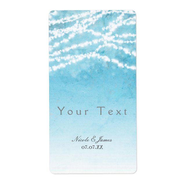 Lumières de chaîne célestes Étiquette de vin rusti (Devant)