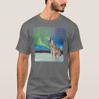 Lumières de danse hurlant le T-shirt de loup