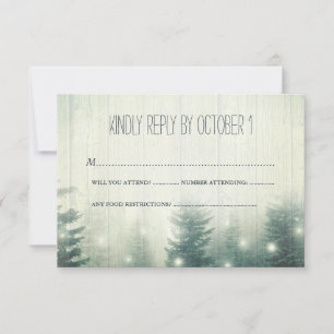 Lumières de forêt Mariage rustique RSVP