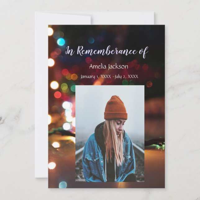 Lumières de Noël des Invitations du service commém (Devant)