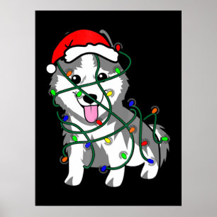 Lumières de Noël Husky Décoration drôle Husky