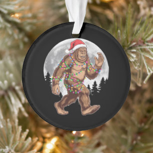 Lumières de sapin de Noël Bigfoot Santa Xmas Sasqu