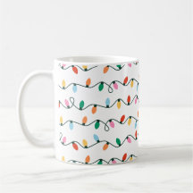 Lumières de vacances colorées Mug classique, 11 oz