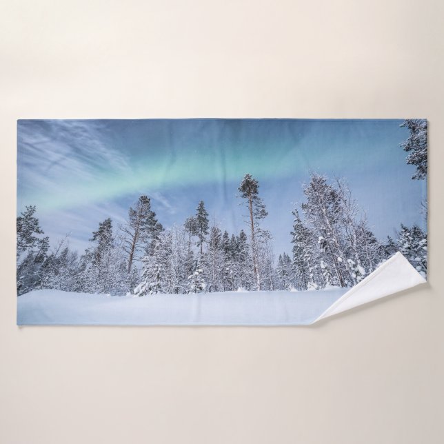 Lumières du Nord Scandinavie (Serviette de bain)