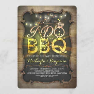 lumières I do BBQ couples douche invitation
