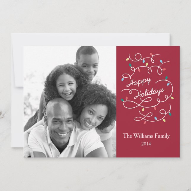 Lumières modernes Joyeux Joyeux Carte photo Groupo (Devant)