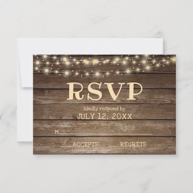 Lumières rustiques en bois et en cordes RSVP (Devant)