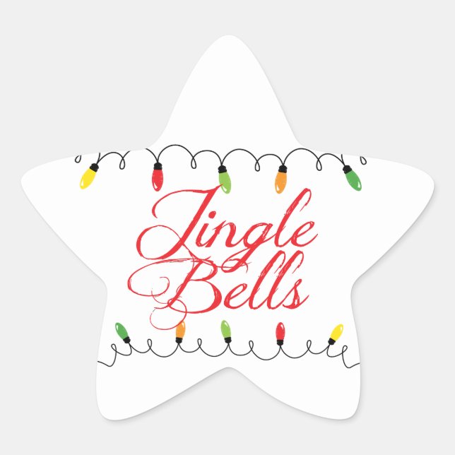 Lumières scintillantes Stickers Star de Noël (Devant)