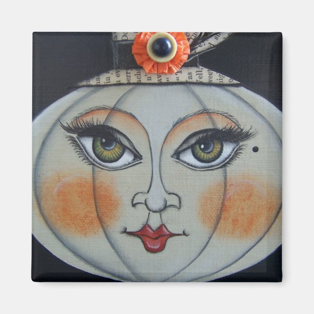 Lumina Pumpkin Halloween Magnet (Front)