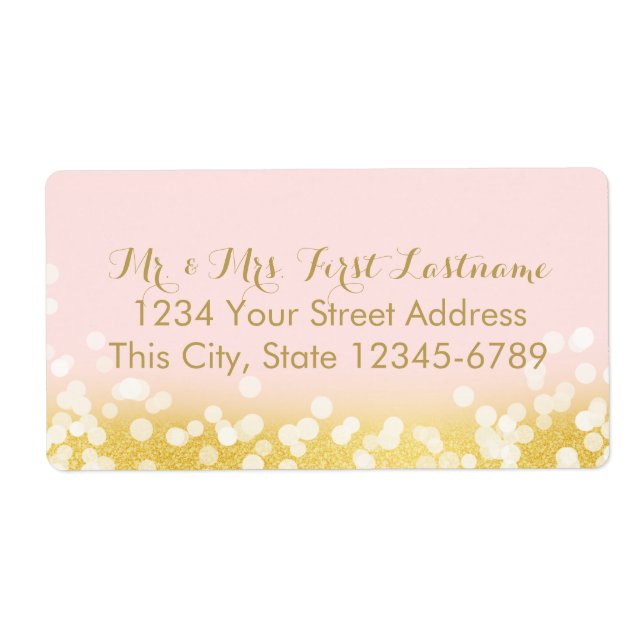 Luminaires à double plis rose et or (Devant)