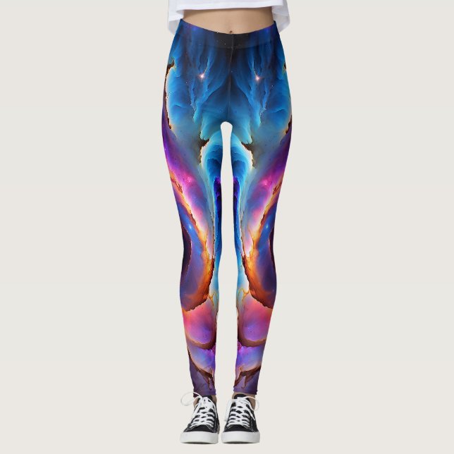 “Luminara” - Nebula and Galaxies Leggings (Front)