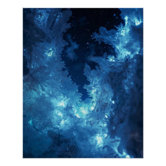 Lumineo White & Blue Winter Poster