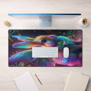 Luminescent Bunny Desk Mat