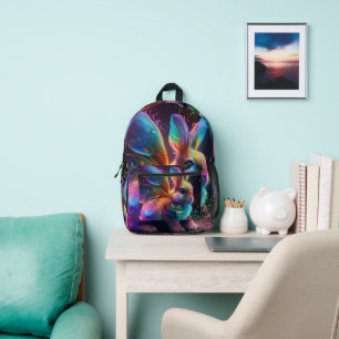 Luminescent Bunny Printed Backpack