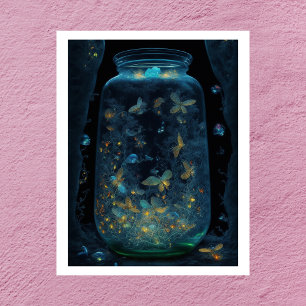 Luminescent Butterflies   Digital Art Poster