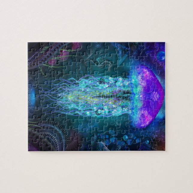 Luminescent Jellyfish Jigsaw Puzzle (Horizontal)