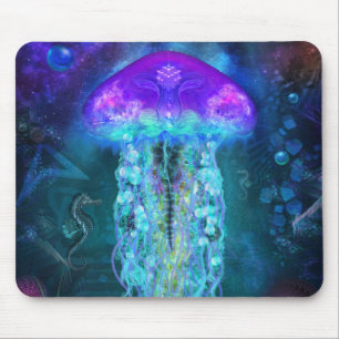 Luminescent Jellyfish Mouse Pad