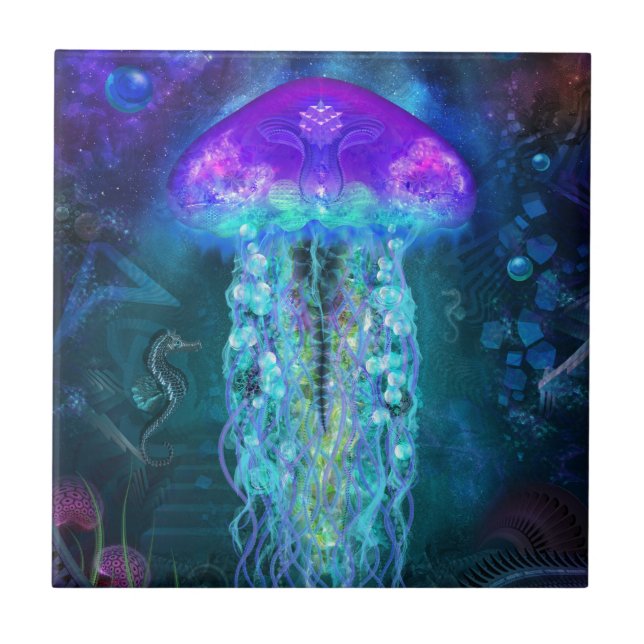 Luminescent Jellyfish Tile (Front)