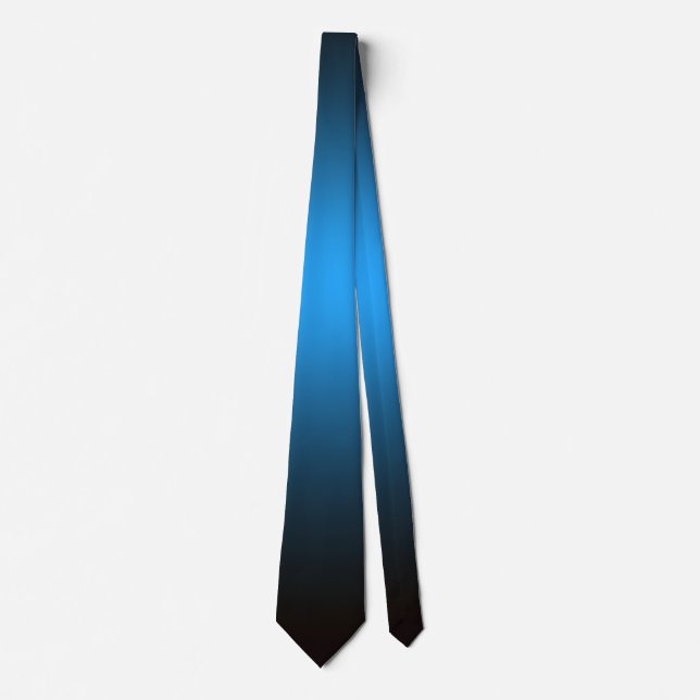 Luminescent Royal Blue Gradient Ombre Tie (Front)