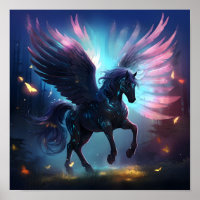 luminescent translucent pegasus winged horse