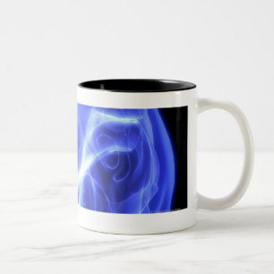Luminescent view of the human heart Two-Tone coffee mug
