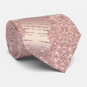 Lumineuse Cravate brillant Rose or Blush Parties s