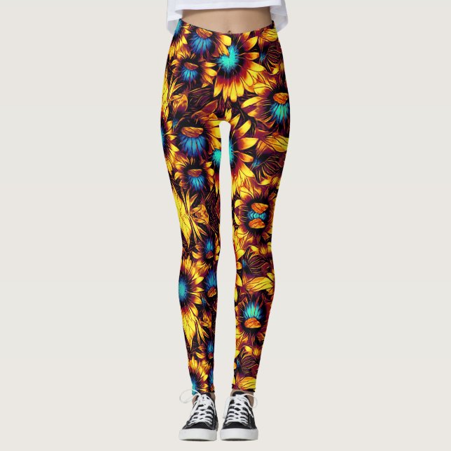 Lumineuses Leggings de tournesol (Devant)