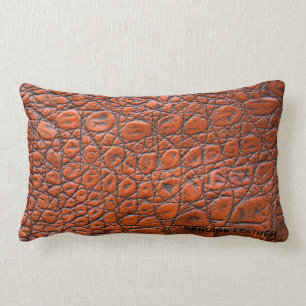 Lumineux oreiller en cuir Brown