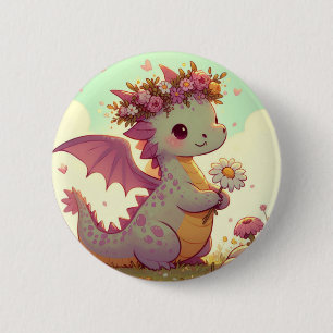 Luminexa (A Dragon Full of Sunbeams) 2 Inch Round Button