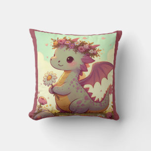 Luminexa (A Dragon Full of Sunbeams) Throw Pillow