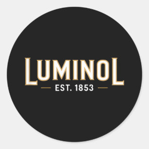 Luminol funny vintage saying since 1853 retro Lumi Classic Round Sticker