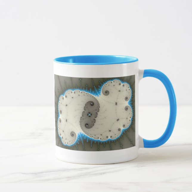 Luminosité bleue - Mug fractale (Droite)