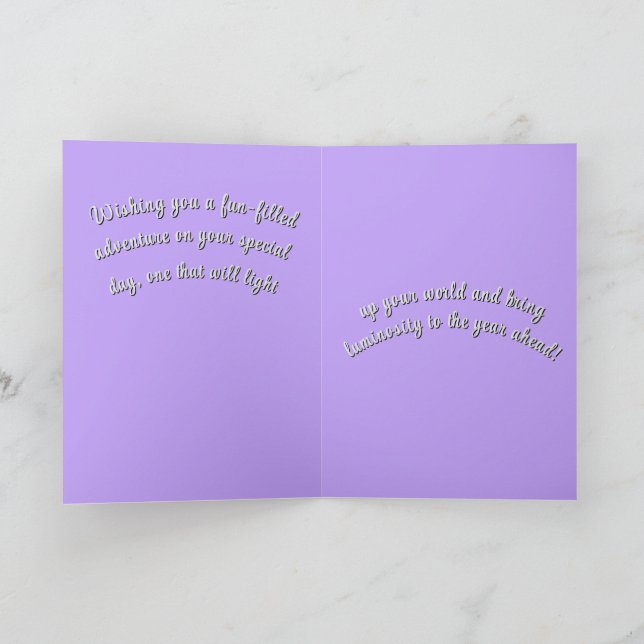 Luminosity to Infinity Birthday Card (Inside)