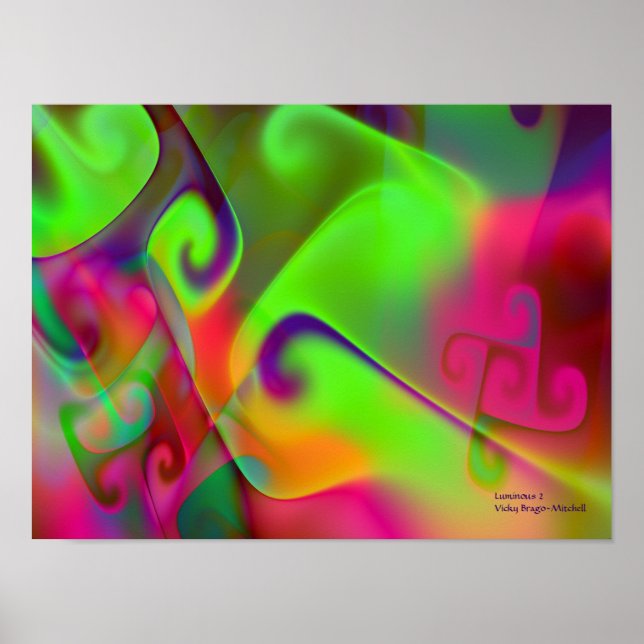Luminous 2 Abstract Art Poster (Front)