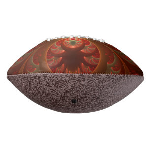 Luminous Abstract Modern Orange Red Fractal Football