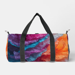 Luminous Abstract Tissue Paper Layers Duffle Bag