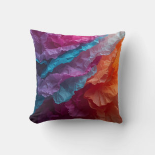 Luminous Abstract Tissue Paper Layers Throw Pillow