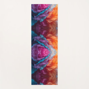 Luminous Abstract Tissue Paper Layers Yoga Mat