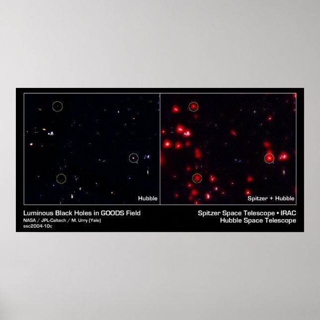 Luminous Black Holes in GOODS Field Poster (Front)