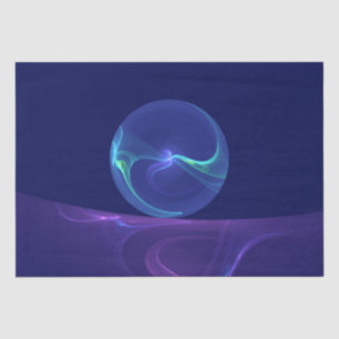 Luminous Blue Purple Dream Abstract Fractal Art Tissue Paper