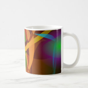 Luminous Brown Digital Abstract Art Coffee Mug