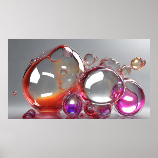 Luminous Bubbles Poster