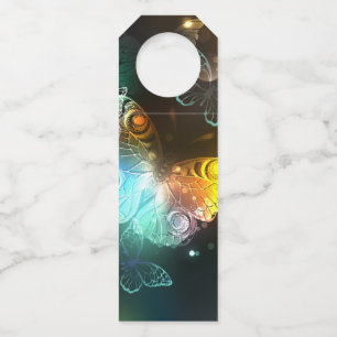 Luminous Butterfly and Night butterflies Bottle Tag