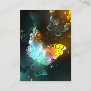 Luminous Butterfly and Night butterflies Calling Card