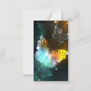 Luminous Butterfly and Night butterflies Card